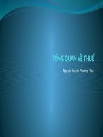 Tong quan ve thue 