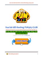 Cách chơi đánh bài tiến lên online đổi thưởng | fun365 club