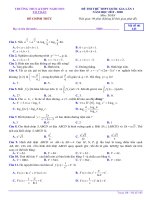 Đề thi thử toán thpt quốc gia 2020 lần 1 trường nghi sơn thanh hoá