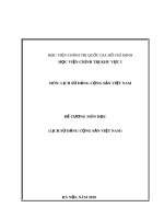 Đề cương môn học Lịch sử Đảng cộng sản Việt Nam