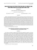 Đánh giá hiện trạng và đề xuất một số giải pháp quản lý hệ thống cây xanh trong trường trung học cơ sở thuộc quận Hà Đông, Hà Nội