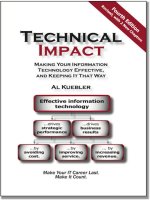 Technical impact making your information technology effective, and keeping it that way; make your IT career last  make it cou 