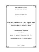 Thành ngữ có thành tố chỉ các hiện tượng tự nhiên nắng, mưa, gió trong tiếng việt (trên ba bình diện ngữ pháp, ngữ nghĩa, ngữ dụng) 