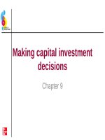 Lecture Essentials of corporate finance (2/e) – Chap 9: Making capital investment decisions