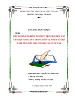 Skkn một số kinh nghiệm tổ chức trò chơi học tập trong môn tự nhiên xã hội lớp 3 