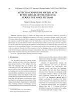 Affect in expressive speech acts by the judges of the voice UK versus the voice Vietnam