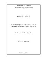 luận văn thạc sĩ phát triển dịch vụ thẻ tại ngân hàng TMCP đầu tư và phát triển việt nam 