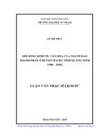 Đời sống kinh tế, văn hóa của người dao thanh phán ở huyện hải hà tỉnh quảng ninh (1986 2018) 