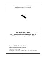 skkn một số biện pháp chỉ đạo giáo viên làm tốt công tác vệ sinh cá nhân cho trẻ trong trường mầm non sùng phài 