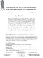 Ứng dụng kế toán quản trị tại các ngân hàng thương mại: Nghiên cứu tại Ngân hàng Đầu tư và Phát triển Việt Nam1
