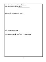 Đề cương môn học Giáo dục quốc phòng và an ninh