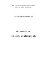 Đề cương môn học Chủ nghĩa xã hội khoa học