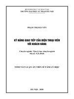 Kỹ năng giao tiếp của điện thoại viên với khách hàng (tt) 