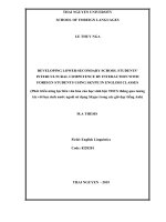 Phát triển năng lực liên văn hóa của học sinh bậc THCS thông qua tương tác với học sinh nước ngoài sử dụng skype trong các giờ dạy tiếng anh 