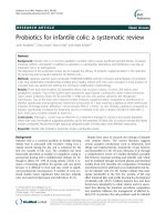 Probiotics for infantile colic: A systematic review