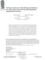 Tác động của cấu trúc sở hữu đến thị giá cổ phiếu của các công ty niêm yết trên Sở Giao dịch chứng khoán Thành phố Hồ Chí Minh