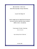 luận văn thạc sĩ nâng cao công tác quản trị rủi ro tín dụng khách hàng doanh nghiệp tại ngân hàng TMCP đông nam á   SeABank 