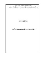 Đề cương môn Khoa học lãnh đạo