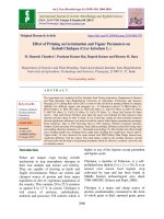 Effect of priming on germination and vigour parameters on kabuli chickpea (Cicer kabulium L.)