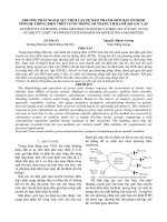Phương pháp ngoại suy tiệm cận dự báo nhanh giới hạn ổn định tĩnh hệ thống điện trên cơ sở thông số trạng thái chế độ xác lập