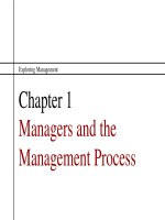 Lecture Exploring management - Chap 1: Managers and the management process
