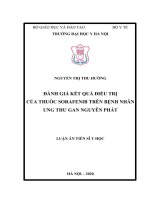 Đánh giá kết quả điều trị của thuốc sorafenib trên bệnh nhân ung thư gan nguyên phát (FULL TEXT)