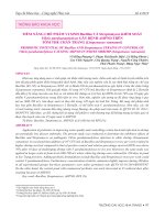 Tiềm năng chế phẩm vi sinh Bacillus và Streptomyces kiểm soát Vibrio parahaemolyticus gây bệnh AHPND trên tôm thẻ chân trắng (Litopenaeus vannamei)