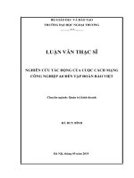 luận văn thạc sĩ nghiên cứu tác động của cuộc CMCN 4 0 đến tập đoàn bảo việt 