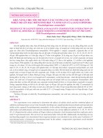 Khả năng chịu sốc độ mặn và sự tương tác của độ mặn với nhiệt độ lên đặc điểm sinh học và sinh sản của loài copepoda Pseudodiaptomus annandalei