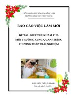 skkn giúp trẻ 5 6 tuổi khám phá môi trường xung quanh qua phương pháp trải nghiệm 