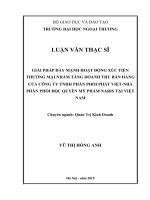 Giai pháp đẩy mạnh hoạt động xúc tiến thương mại nhằm tăng doanh thu bán hàng của công ty TNHH phân phối phát việt  nhà phân phối độc quyền mỹ phẩm nar 