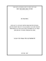 Đăng ký và cấp giấy chứng nhận quyền sử dụng đất, quyền sở hữu nhà ở và tài sản khác gắn liền với đất theo pháp luật đất đai ở Việt Nam hiện nay từ thực tiễn huyện Vân Đồn, tỉnh Quảng Ninh (Luận văn thạc sĩ)