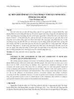 SỰ BIẾN đổi SINH kế của NGƯỜI rục ở HUYỆN MINH hóa TỈNH QUẢNG BÌNH TRẦN tấn ĐĂNG LONG, tạp CHÍ đại học THỦ dầu một, SỐ2(41),2019,TR 70 79 