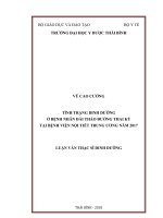 Tình trạng dinh dưỡng bệnh nhân đái tháo đường thai kỳ tại bệnh viện nội tiết trung ương năm 2017  