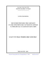 Một số biện pháp khắc phục khó khăn của học sinh trong học tập nội dung giới hạn và tính liên tục của hàn số ở lớp 11 trung học phổ thông