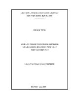 Nghĩa vụ thanh toán trong hợp đồng mua bán hàng hóa theo pháp luật Việt Nam hiện nay (Luận văn thạc sĩ)