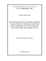 (Luận văn thạc sĩ) Thực hành quyền công tố trong giải quyết tố giác, tin báo về tội phạm và kiến nghị khởi tố theo pháp luật tố tụng hình sự Việt Nam từ thực tiễn tỉnh Quảng Nam