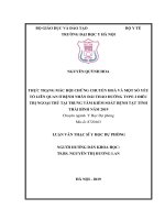 Thực trạng mắc hội chứng chuyển hoá và một số yếu tố liên quan ở bệnh nhân đái tháo đường type 2 điều trị ngoại trú tại trung tâm kiểm soát bệnh tật tỉnh thái bình năm 2019  