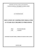 Giáo dục kĩ năng hợp tác cho trẻ 4 5 tuổi ở trường mầm non tt tiếng anh 