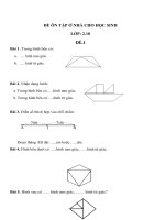 ĐỀ ôn tập ở NHÀ CHO học SINH lớp 2