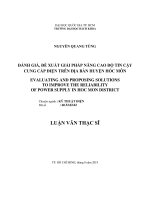 Đánh giá, đề xuất giải pháp nâng cao độ tin cậy cung cấp điện trên địa bàn huyện Hóc Môn