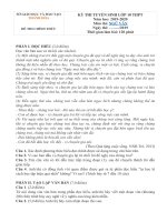 Đề thi tuyển sinh vào lớp 10 THPT năm 2019-2020 môn Ngữ văn có đáp án - Sở GD&ĐT Thanh Hóa