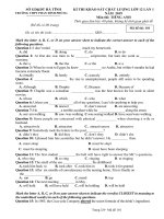 Đề thi thử THPT Quốc gia lần 1 môn Tiếng Anh năm 2019-2020 có đáp án - Trường THPT Phan Đình Phùng