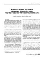 Mối quan hệ liên kết kinh tế giữa nông dân và nhà nước thực trạng và giải pháp trên địa bàn thành phố Đà Nẵng