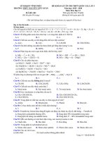 Đề thi thử THPT Quốc gia lần 1 môn Hóa học năm 2019-2020 có đáp án - Trường THPT Nguyễn Viết Xuân