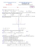 Đề thi thử THPT Quốc gia lần 1 môn Toán năm 2019-2020 có đáp án - Trường THPT Nguyễn Đăng Đạo
