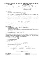 Đề thi tuyển sinh vào lớp 10 THPT năm 2019-2020 môn Toán có đáp án - Sở GD&ĐT Nam Định (Đề chung)