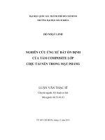 Nghiên cứu ứng xử bất ổn định của tấm composite lớp chịu tải nén trong mặt phẳng