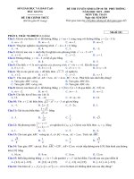Đề thi tuyển sinh vào lớp 10 THPT năm 2019-2020 môn Toán có đáp án - Sở GD&ĐT Bắc Giang