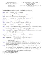 Đề thi tuyển sinh vào lớp 10 THPT năm 2019-2020 môn Toán có đáp án - Sở GD&ĐT Bắc Ninh
